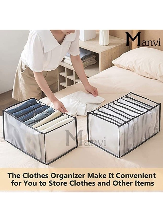 5قطع من منظم ملابس مقسم 5 أقسام مع مقبض متين قابل للغسل للجينز والقمصان والمزيد - Image 2