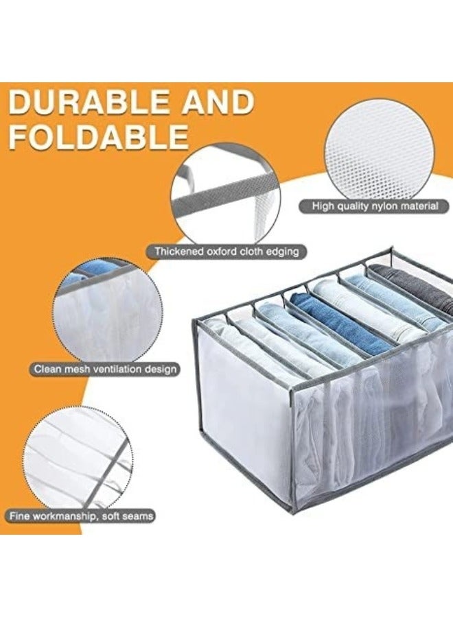 5قطع من منظم ملابس مقسم 5 أقسام مع مقبض متين قابل للغسل للجينز والقمصان والمزيد - Image 4