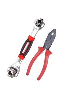 UPDESH 48 Tools In One with 360 Degree Rotating Head Works With Spline Bolts KNK Tiger wrench 48 in 1 Swivel Head Multi ToolCombination Side Cutting Pliers pack1  - Image 1