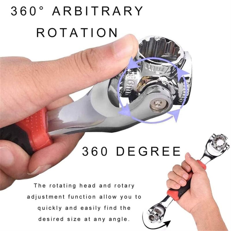 UPDESH 48 Tools In One with 360 Degree Rotating Head Works With Spline Bolts KNK Tiger wrench 48 in 1 Swivel Head Multi ToolCombination Side Cutting Pliers pack1 - Image 2