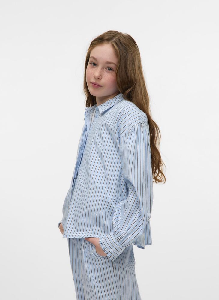 Vero Moda Girl - Kids Stripe Button Down Shirt - Image 1