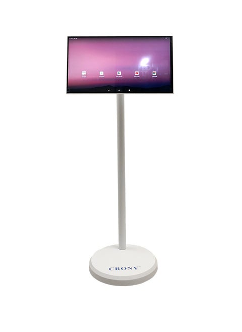 D01 White Smart Interactive Mobile Screen,1080 x 1920 IPS Swivel Screen,6000mAh Battery