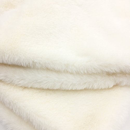 YOUR SMILE - Women's Winter Autumn Warm Premium Solid Color Long Rectangle Fur Soft Furry Wrap Around Loophole Scarf (White/Fur) - Image 5