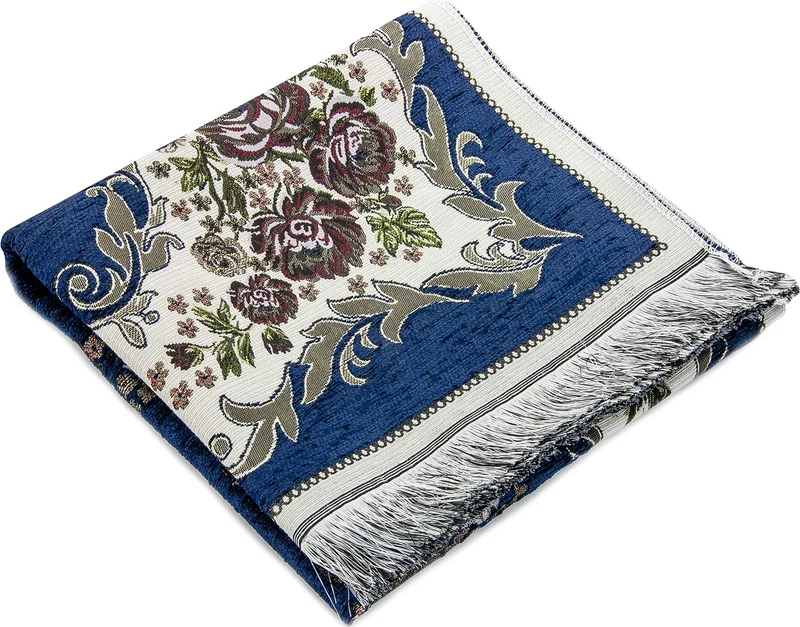 ايهفان Luxury Gülce Chenille Prayer Rug Navy Blue