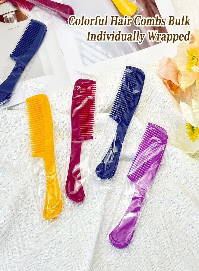 Cydioa Combs Bulk Individually Wrapped Pocket Travel Hair Combs for Women, Men and Kids, Bulk Comb for Homeless Hotel Shelter Home Charity(purple, raspberry, yellow, blue, Pack of 20) - Image 4