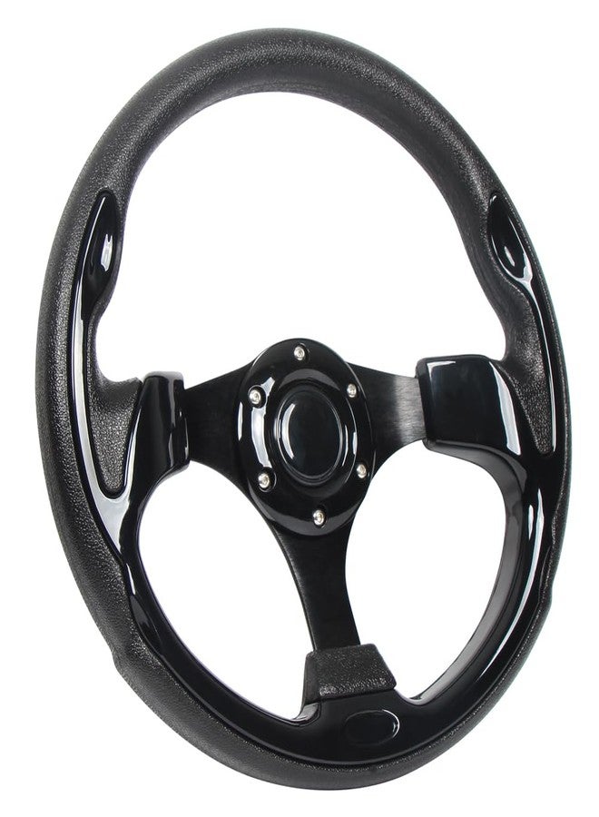 YEHICY Universal EZGO Steering Wheel with Black Aluminum Frame Golf Cart Steering Wheel for Yamaha Club Car DS and Precedent Tempo, RXV & TXT - Image 1