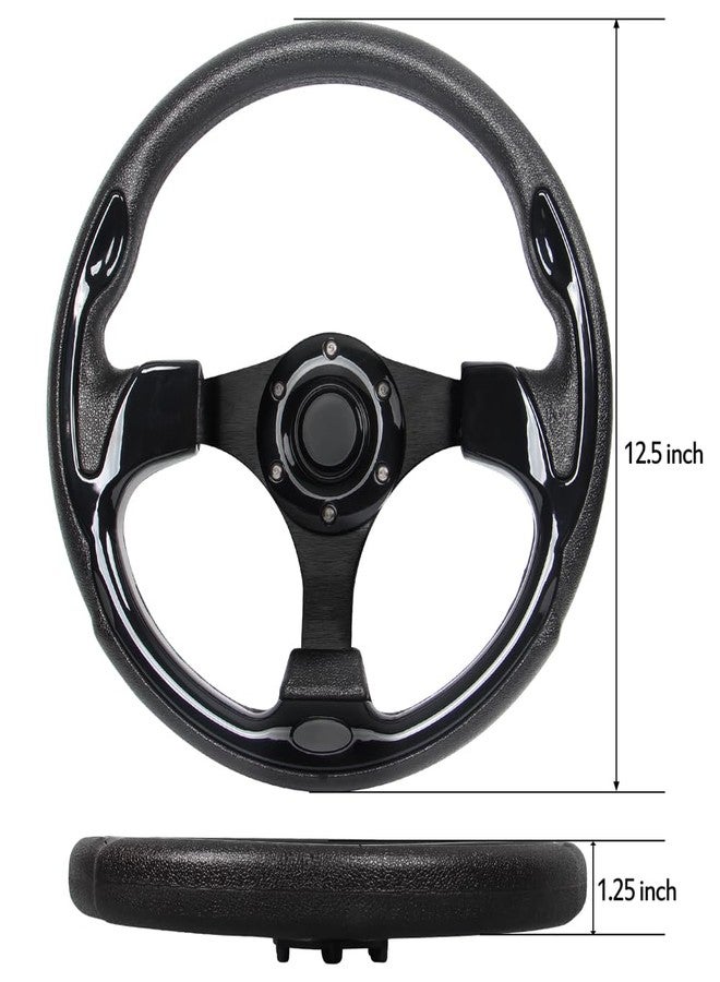 YEHICY Universal EZGO Steering Wheel with Black Aluminum Frame Golf Cart Steering Wheel for Yamaha Club Car DS and Precedent Tempo, RXV & TXT - Image 5