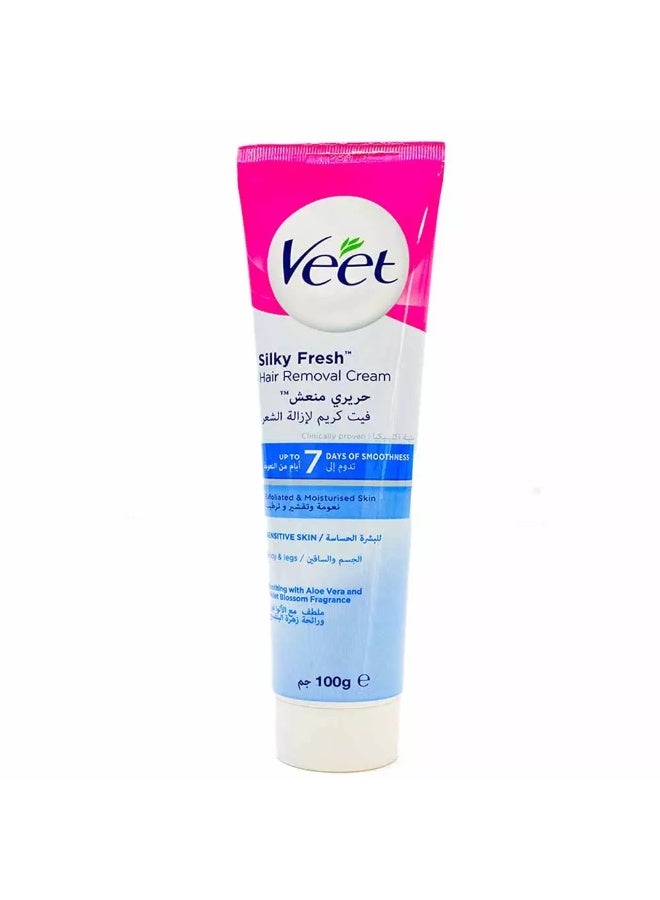 Veet Soothing Aloe Vera and Violet Blosson Fragrence Hair Removal Cream for sensitive Skin- 100gms - Image 5