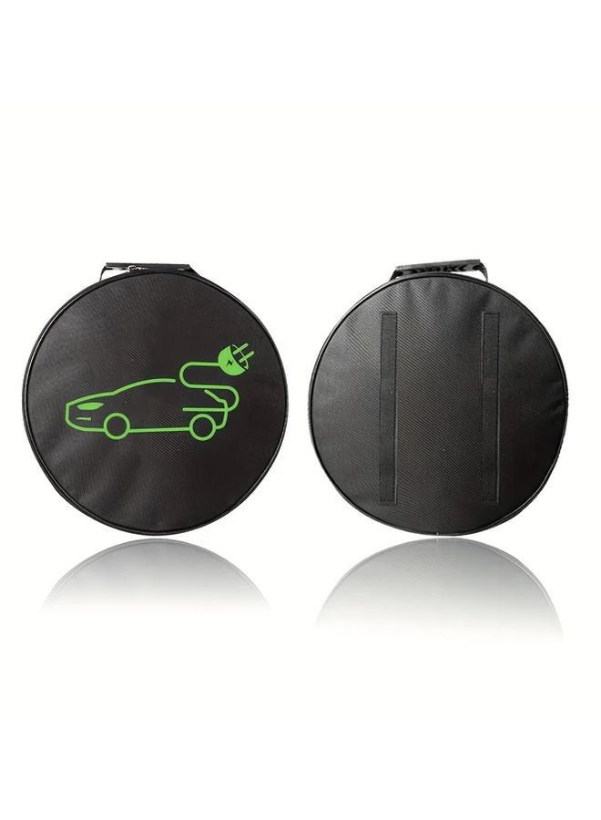 Large Capacity Rounded EV Charger Organizer Bag Nylon Storage For Electric Car Cables - Image 1