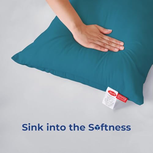 Zinnia Comfort Soft Microfiber Bed Pillows for Sleeping | Deep Blue, Regular Size 16 x 24 Inches | Soft & Comfortable Set of Pillow for Home & Daily Use | Pack of 4 - Image 3