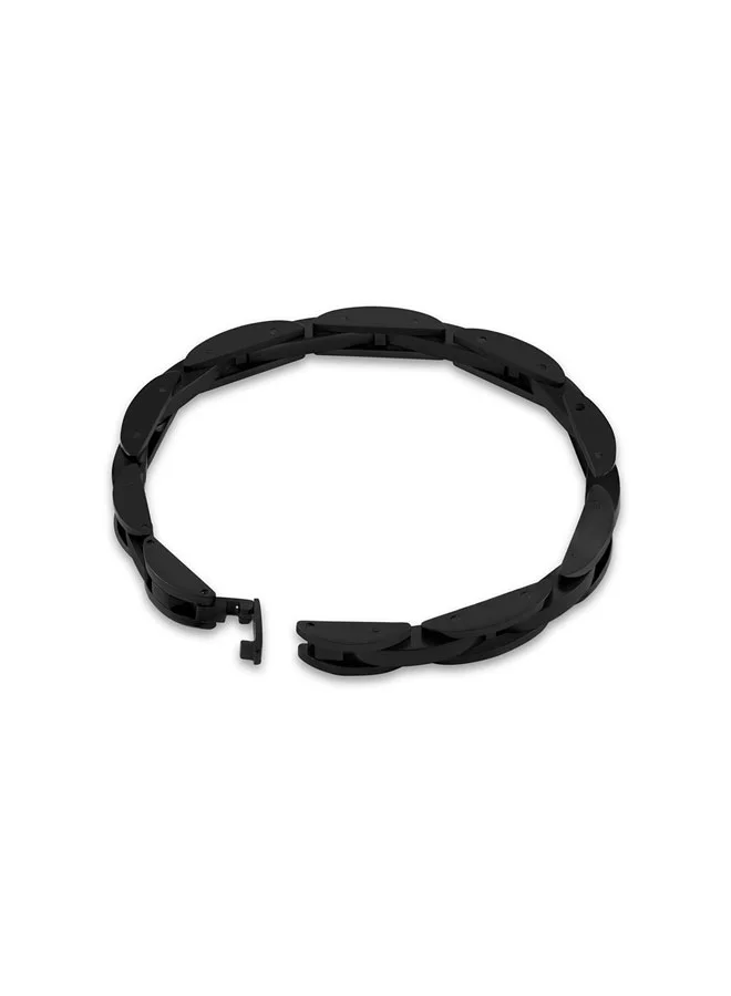 CERRUTI 1881  Tito Black Lacquer Center Motif Bracelet for Men for Men | Best Price UAE