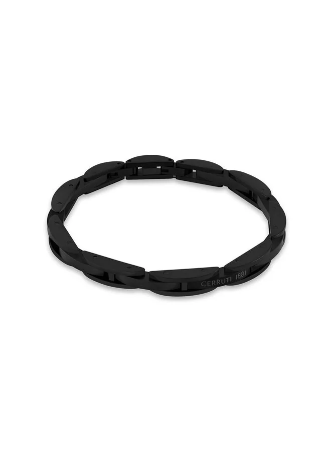 Tito Black Lacquer Center Motif Bracelet for Men