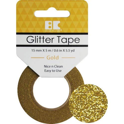 Best Creation Inc Best Creation Glitter Tape, 15mm by 5m, (Gold) - Image 3