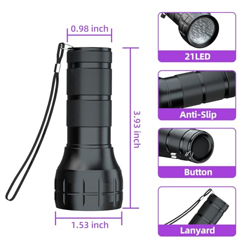 COSOOS Air Conditioner Leak Detector Tool, AC Leak Detector Kit, UV Light for AC UV Dye Leak Detection, Oil Dye Leak Detector with Protective Glasses - Image 4