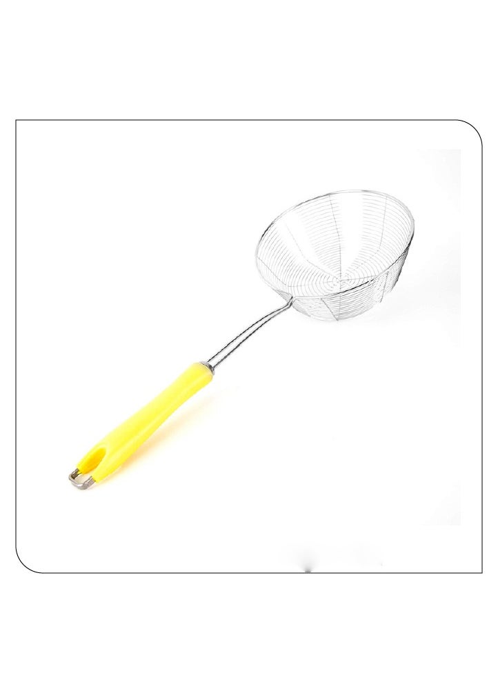 CLASSYTOUCH - Spider Net Oil Fry Strainer Silver/Yellow 48x16x14cm - Image 1