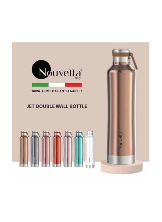 Atlasware Nouvetta Jet Double Wall Stainless Steel Flask Bottle, 750 ml- Pink  - Image 2