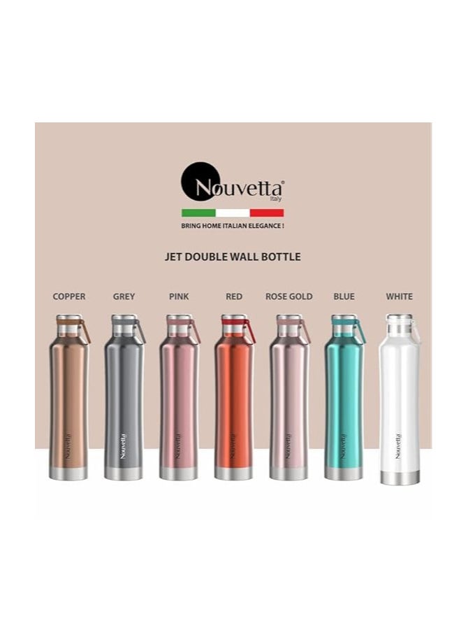 Atlasware Nouvetta Jet Double Wall Stainless Steel Flask Bottle, 750 ml- Pink  - Image 3