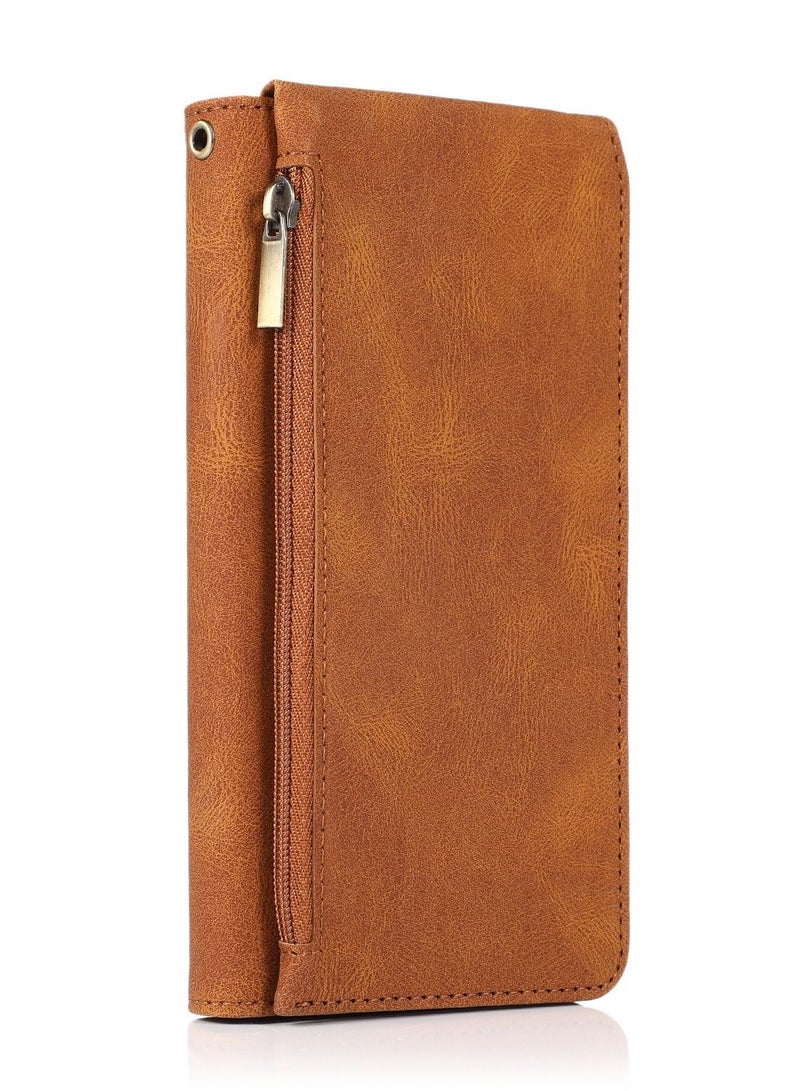 Loquat Suitable For IPhone Card Slot Zipper Leather Case  - Image 1