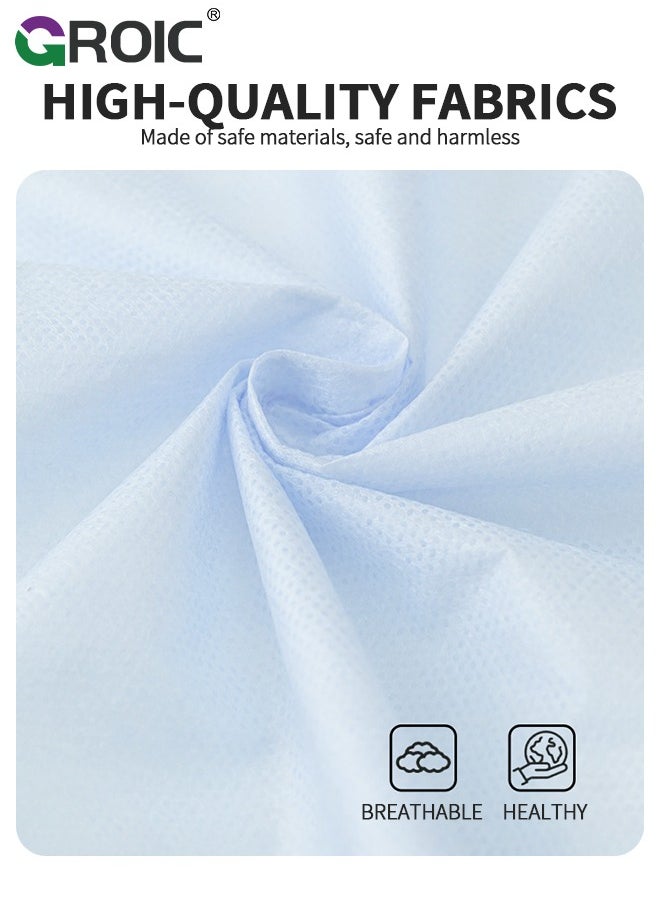 GROIC Disposable Bed Sheets with Flat Sheet,Quilt Cover,and 2 pillow cases,Disposable Fitted Sheets Travel Bedding Cover for Hotel, Disposable Travel Sheet with Quilt Cover and Pillowcase for Travel  - Image 4