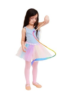 Sarah's Silks Sarah's Silks Mini Rainbow Streamer - Long Ribbon Wand for Kids, Pretend Play, Dance, Baton Stick Twirling, and Gymnastics Party Favors | 100% Silk and Wood Montessori and Waldorf Toys (2)  - Image 1