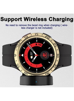 Y&D Bezel Loop Compatible for Samsung Watch 5 Pro Ring, Stainless Steel Anti Scratch Adhesive Frame Lightweight Cover Galaxy 45mm Gold  - Image 5