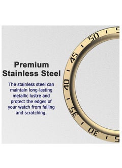 Y&D Bezel Loop Compatible for Samsung Watch 5 Pro Ring, Stainless Steel Anti Scratch Adhesive Frame Lightweight Cover Galaxy 45mm Gold  - Image 3