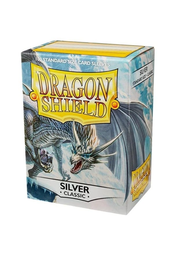 Pegasus Spiele - Dragon Shield Standard Size Card Sleeves â€“ Classic Silver 100 CT - MTG Card Sleeves are Smooth & Tough - Compatible with Pokemon, Yugioh, & Magic The Gathering Card Sleeves - Image 1