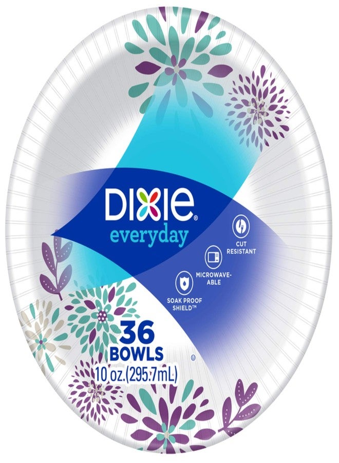 Dixie Paper Bowls, 10 oz Dessert or Light Lunch Size Printed Disposable Bowls, 36 Count (Pack of 1) - Image 2