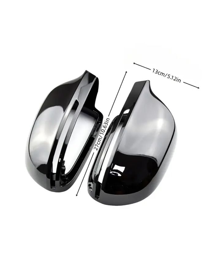 Carbon Fiber Pattern Rearview Mirror Housing Cover For Audi A4 B8 A6 C6 Q3 Scratch Resistant Protective Exterior Mirror Cap Polished Finish Vehicle Specific Fit Elegant Luxury Car Accessory Mirror Protection Sleek Design Durable Cover - Image 2