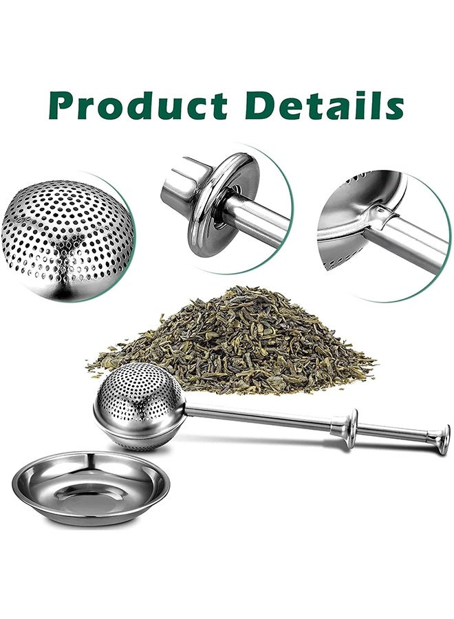 2Pack شاي الشاي الشاي Infuser لورقة الشاي الشاي مصفاة شاي الشاي الشاي فضفاضة مصفاة الشاي الفولاذ المقاوم للصدأ شاي فضفاضة شاي شاي سهلة سهلة شاي ناعم - Image 2