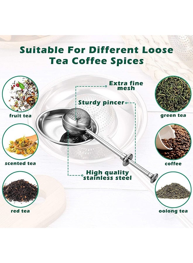 2Pack شاي الشاي الشاي Infuser لورقة الشاي الشاي مصفاة شاي الشاي الشاي فضفاضة مصفاة الشاي الفولاذ المقاوم للصدأ شاي فضفاضة شاي شاي سهلة سهلة شاي ناعم - Image 3