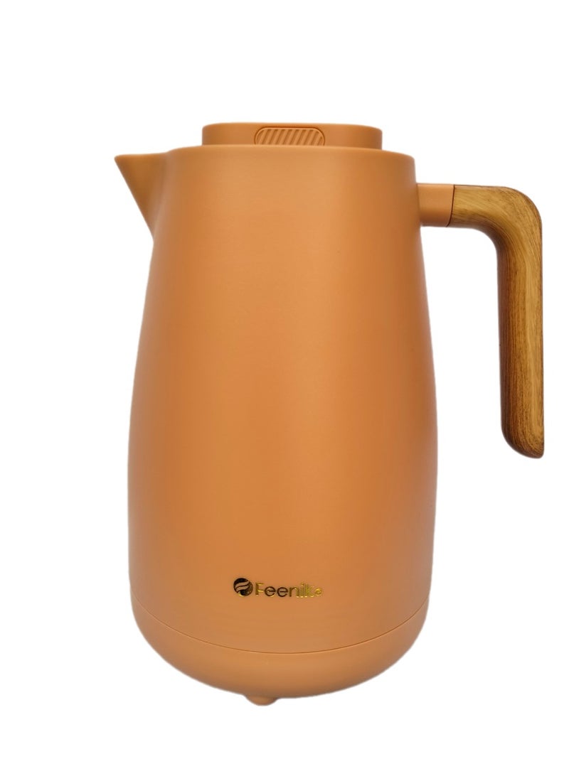 Oxford thermos with beige wooden handle OXF 92 - Image 1
