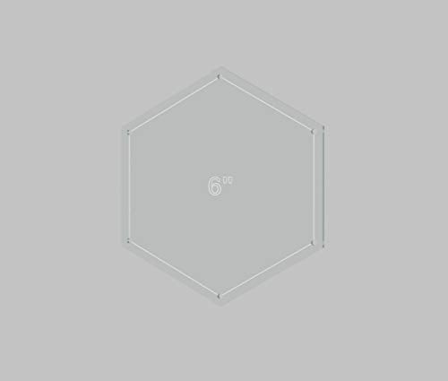 LaserThing Hexagon Quilting Template Set - 6" with 1/4" Seam Allowance - Durable Acrylic Templates for Quilting, Patchwork, Crafting, & Sewing Projects - Clear Templates for Accurate Designing - Image 2
