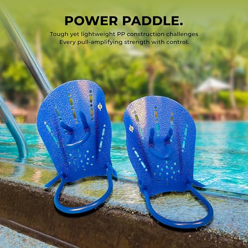 Nivia Padel Pro, Swimming Hand Paddles with Adjustable Silicone Straps, Swim Diving Training Hand Paddles, for Adults (Medium) - Image 2