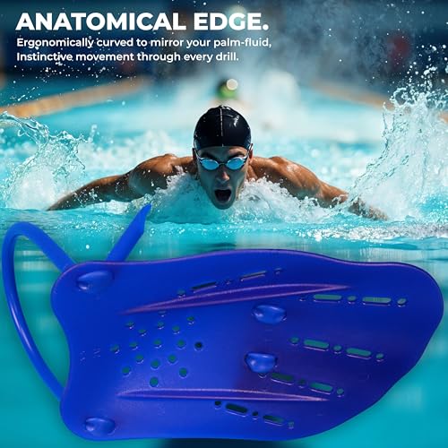Nivia Padel Pro, Swimming Hand Paddles with Adjustable Silicone Straps, Swim Diving Training Hand Paddles, for Adults (Medium) - Image 4