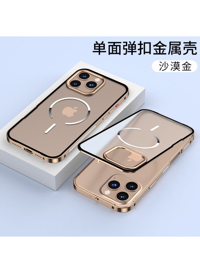 Suitable For Apple 14promax Mobile Phone Case Iphone14pro Magnetic Heat Dissipation Metal Frame Anti-fall Protective Cover