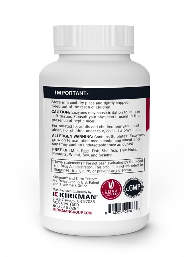 Kirkman Enzyme Complete/DPP-IV - 120 Capsules - Potent Digestive Aid - Broad Spectrum Digestive Enzyme - Hypoallergenic - Image 3
