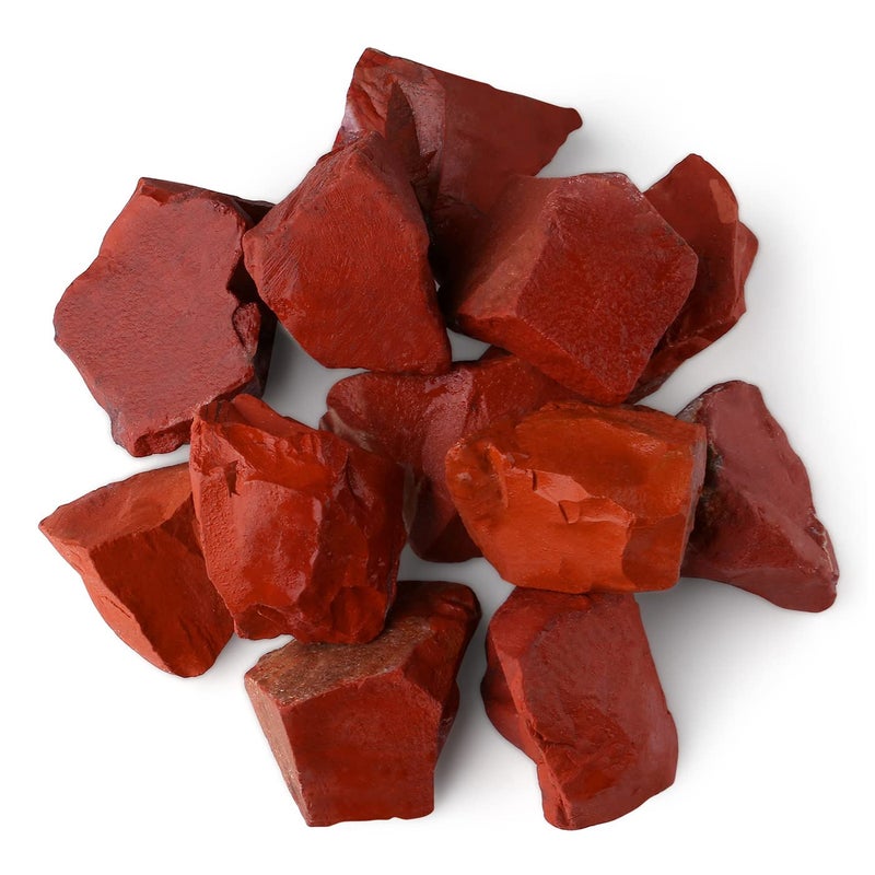 LAIDANLA Red Jasper 2 Natural Rough Stones Crystal Large Raw Crystals Bulk Healing Gemstones for Reiki Healing Tumbling Fountain Rocks Wire Wrapping Decoration Cabbing Lapidary 4PCS 055lb
