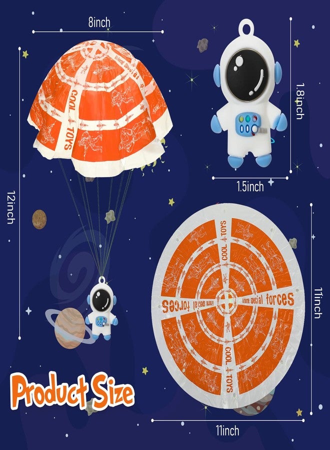 Jerify 48 Sets Mini Astronaut Paratroopers with Parachutes Flying Toy Space Party Favors Astronaut Goodie Bag Stuffers Need Assembly Required Flying Gifts for Boys Outdoor - Image 3