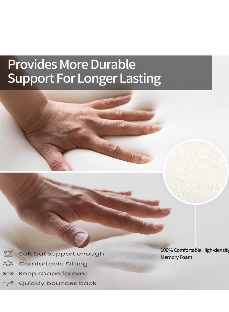 تراسل وسادة مقعد هلامية للجلوس الطويل - وسادة كرسي ميموري فوم لتخفيف آلام عرق النسا - وسادة عصعص العصعص من الجل والذاكرة لتخفيف آلام عظمة الذنب وآلام الظهر - Image 4