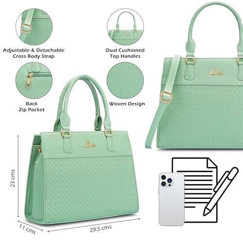 Lavie Women's Bot Zeline Solid Satchel Bag for Women | Satchel Handbag for Work | Ladies purse | Stylish Shoulder Bag | Gift for Women - Image 3