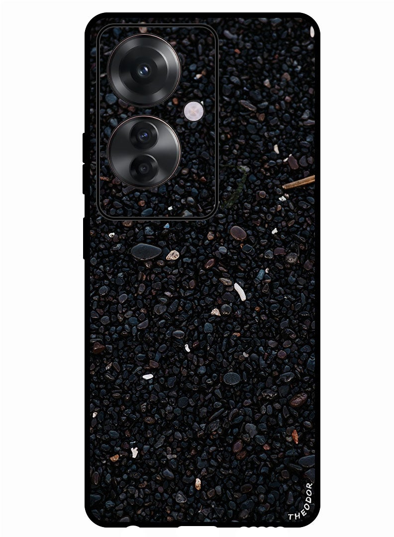 Theodor Protective Case Anti Scratch Shock Proof Bumper Cover For Oppo F25 Pro pebbles_stones_black - Image 1