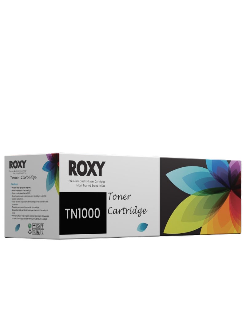 Roxy Brother TN1000 Black Toner Cartridge for Brother Printers, HL-1110/1112A/1210/1212, DCP-1510/1512/1610/1612, MFC1810/1815/1990  - Image 1