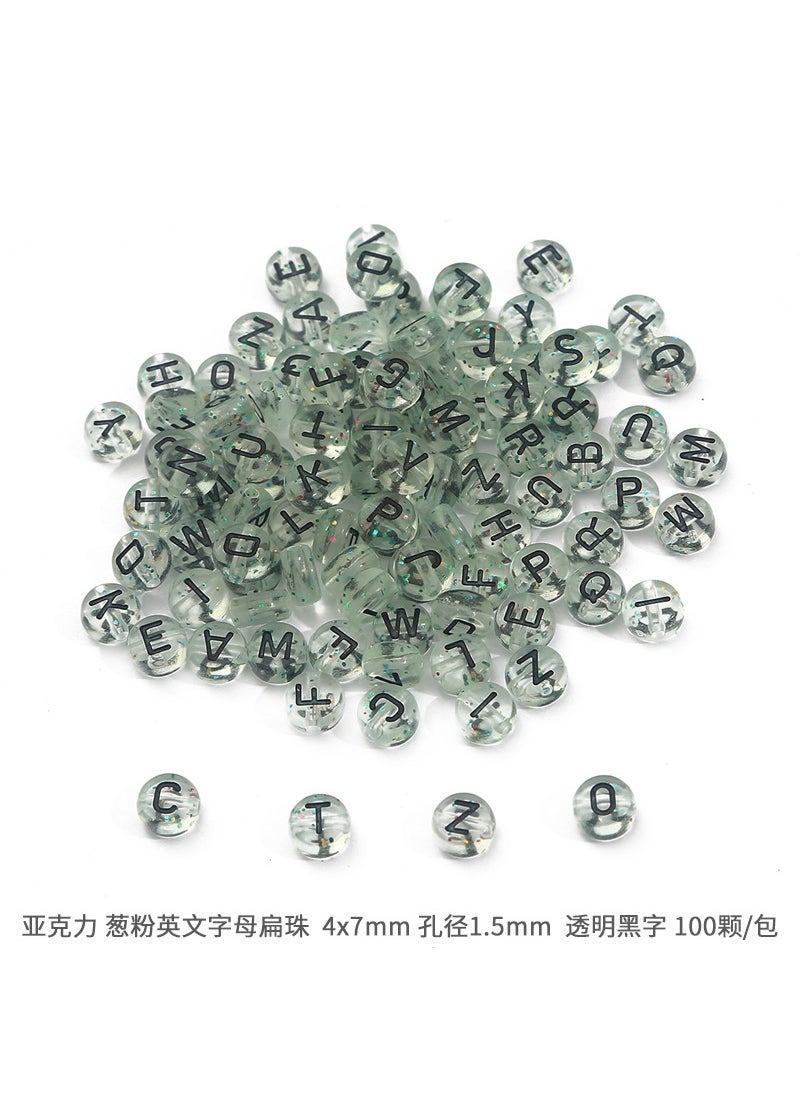 Generic 4*7mm acrylic loose beads English letter flat beads diy children's early education beaded jewelry accessories bracelet weaving - Image 2
