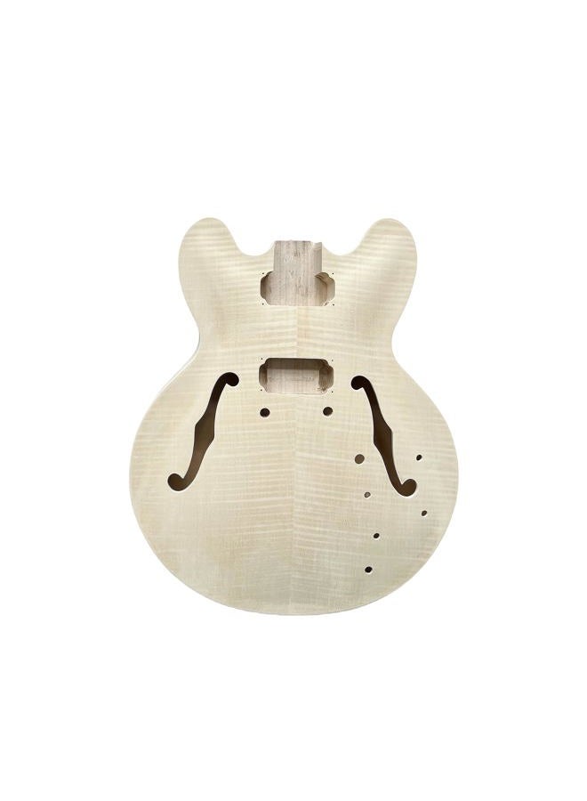 DBL DIY Electric Guitar Kit,Semi-Hollow Body Electric Guitar,with Paulownia Wood Core and Maple Plywood,6 Strings,Build Your Own Guitar - Image 3
