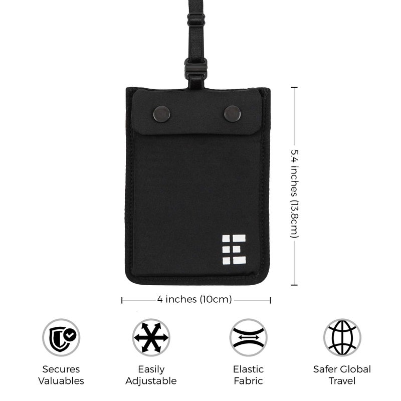 Zero Grid Hidden Bra Wallet - Travel Pouch & Secret Pocket for Passport, Money & Valuables - Undercover Bra Stash Fits All Bra Sizes - Image 3