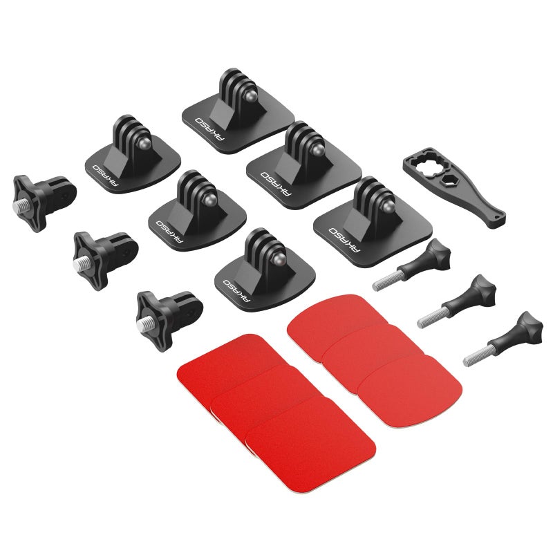 AKASO Adhesive Mount Kit Helmet Sticky Mount Accessory Kit for GoPro Hero13 12 11 10 9, Insta 360 X5 X4 X3, DJI, 360/EK7000/EK7000 Pro/Brave 4/Brave 4 Pro/Brave 7 LE/Brave 7 Action Cameras - Image 1