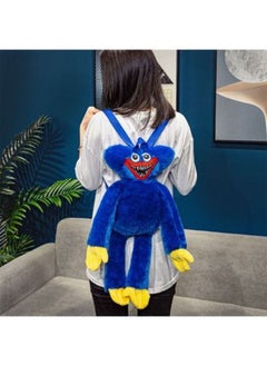 Y&D Plush Backpack Huggy Wuggy Poppy Toy Big Soft Stuffed Horror Cute Funny Cartoon Bag For Kids(Blue)  - Image 4