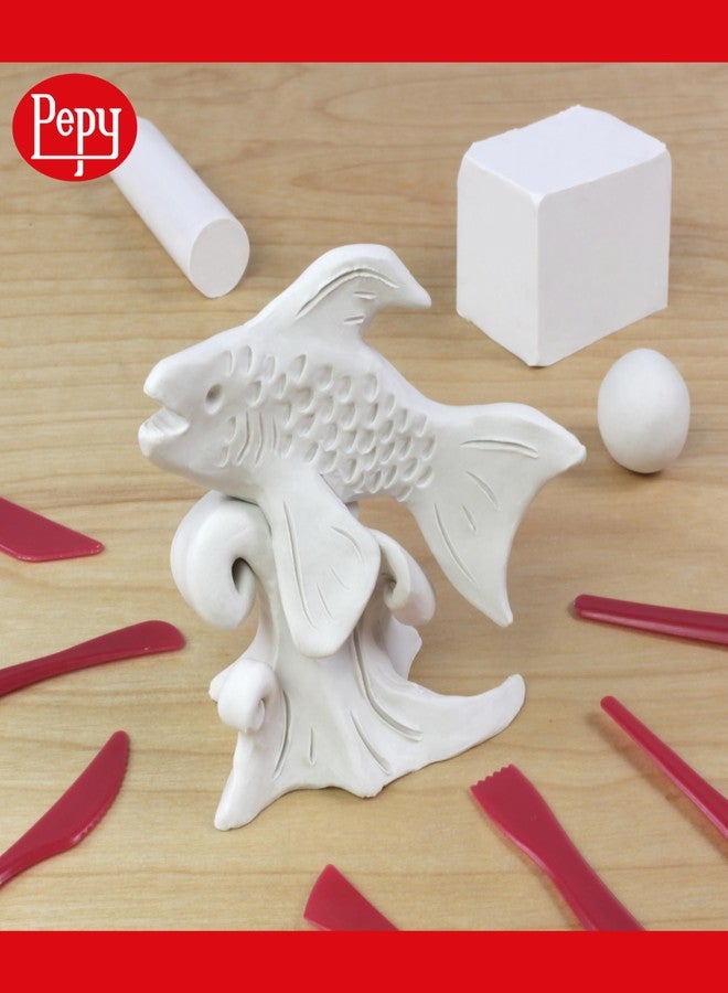 Pepy Reusable and Non-Drying Oil-Based Plasticine Modeling Clay, White, 2 Pounds, Sulfur-Free & Non-Toxic, Great for Kids, Beginners, and Artists, Perfect for Arts and Crafts Projects - Image 4