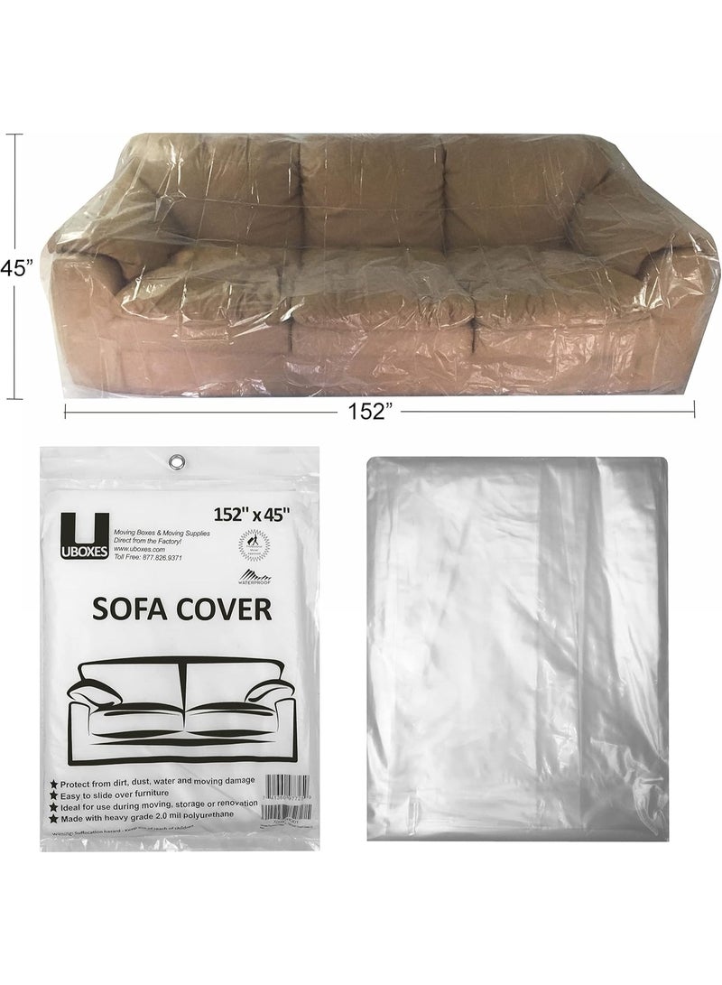 Uboxes أغطية بولي واقية للأريكة من يوبوكس، 152 × 45 بوصة (عبوة من 1) - Image 4